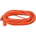 Global Equipment 50 Ft. Outdoor Extension Cord, 16/3 Ga, 13A, Orange FL-101-16AWG-50FT